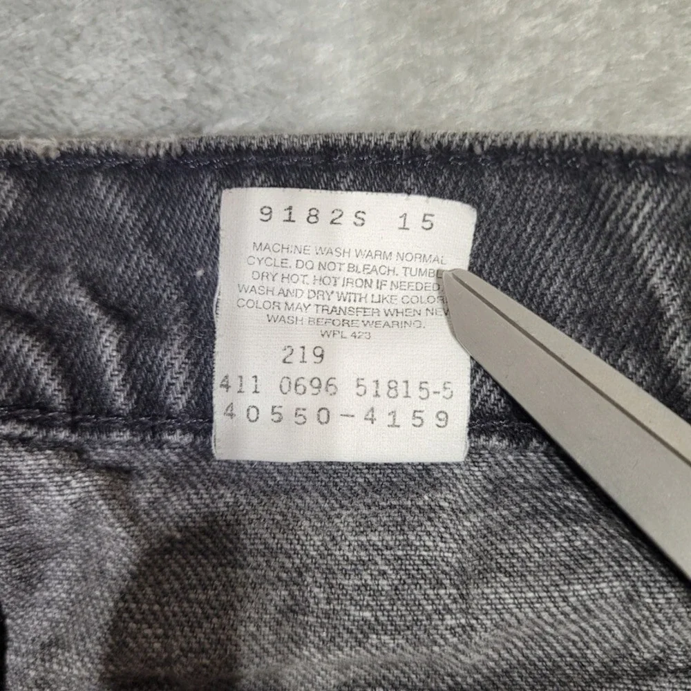 Vtg 90s Levi's 550 Jeans Black Orange Tab Jeans Denim Mens 36x30 (Fits 34x29)